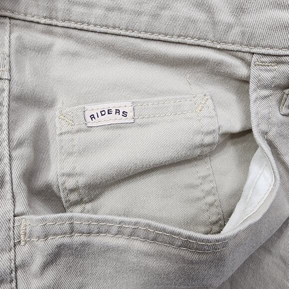 Riders Jeans Womens 22W PETITE Beige Tan Straight Leg Stretch Denim Casual - Picture 2 of 14